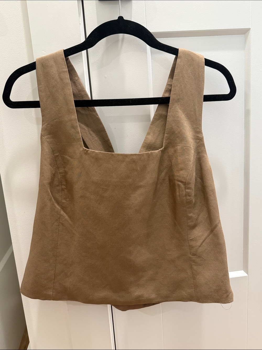 Mango Camel Brown Crop Top